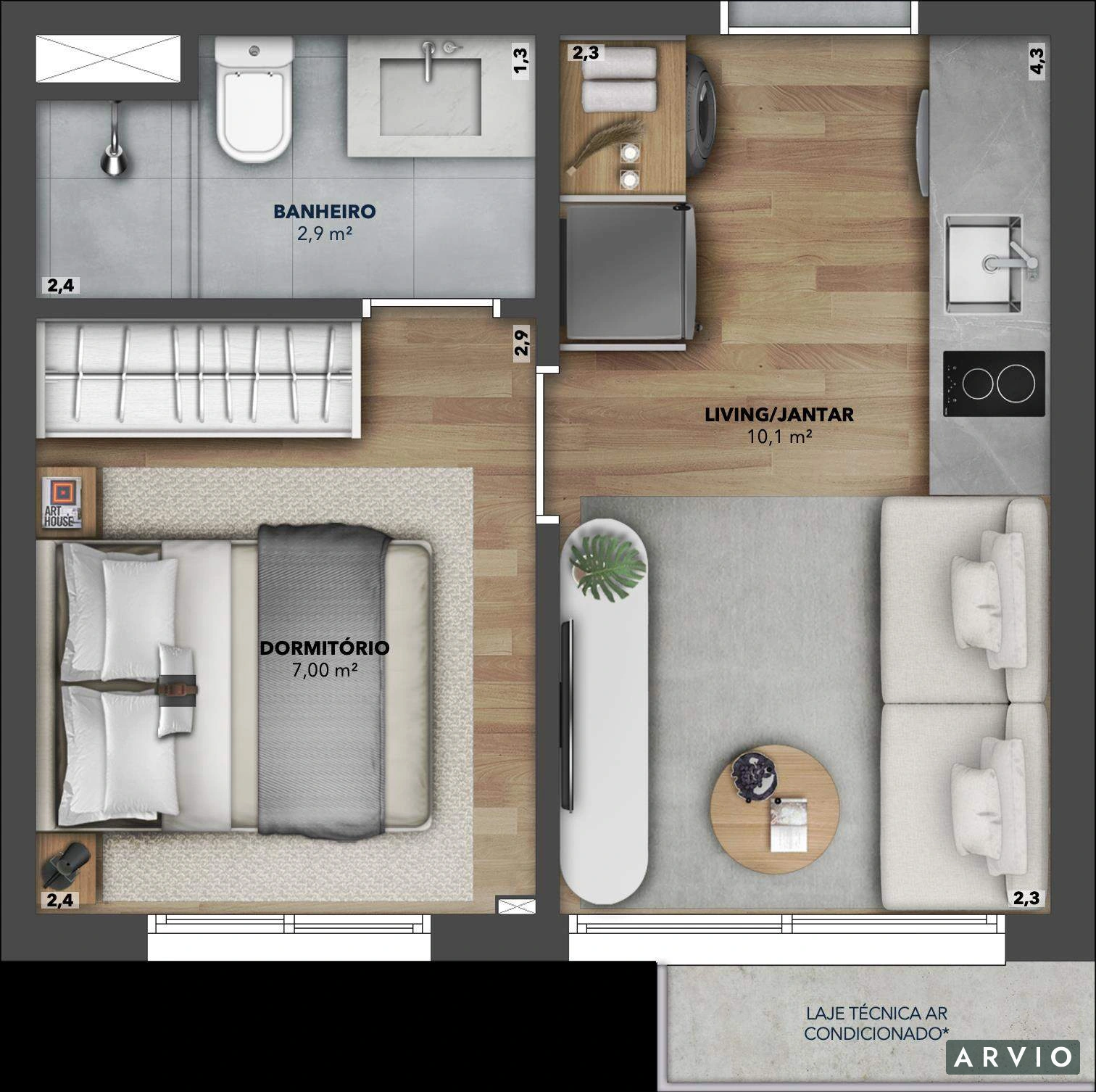 Planta de referência do studio
